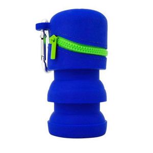 Bo&icirc;te &Agrave; Mouches De P&ecirc;che &Agrave; La Mouche Pliable En Silicone Avec Fermeture &Eacute;clair Portable Bleu - Neuf
