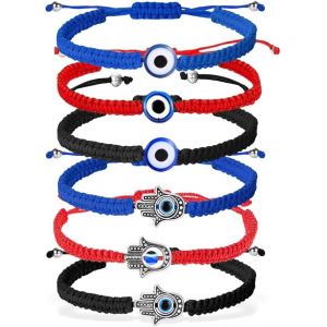 Kal-Lot De 6 Bracelets Porte-Bonheur Pour Femme, Bracelet Fait Main Contre Le Mauvais ?il &iquest; Bracelet Porte-Bonheur Pour Femme, ?il Grec, Bracelet ?il, Bracelet Mauvais ?il Pour Femme - Neuf