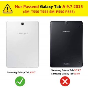 Étui Housse Coque Pour Samsung Galaxy Tab A 9.7 Pouces 2015 (Sm-P550 Sm-T550 Sm-T555) - 360 Degrés Rotation Full Protection Kickstand Case Cover,Avec Un Stylo,Écran Film (Pink) - Neuf