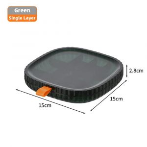 Multi Grilles Bijoux Organisateur Bo&icirc;te Acrylique Transparent Cosm&eacute;tique R&eacute;cipient De Stockage Monocouche,Vert - Neuf