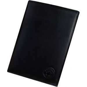 GOTHICANA BY EMPPortefeuille Cuir - Portefeuille Carte Grise - Portefeuille Permis De Conduire - Portefeuille Rfid - Format 3 Volets - Design Français - Modèle Tower (Noir) - Neuf