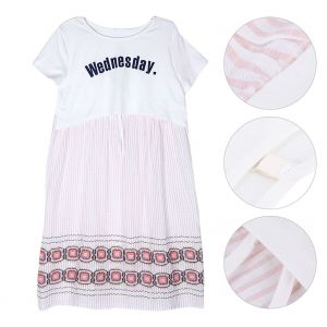 Robe De Maternite A Manches Courtes Pour Femmes Enceintes Et Allaitantes (M) - Neuf