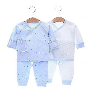 2 Ensemble À La Mode Dessin Animé Motif Bébé Nouveau-Né Bébé Tenue (Bleu 66) - Neuf