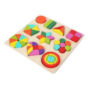 G&eacute;oplanche 30,5 x 30,5 cm, jouet &eacute;ducatif graphique pour les math&eacute;matiques, jeu d'association de formes, casse-t&ecirc;te pour enfants, jouet pr&eacute;scolaire pour les tout-petits - Neuf