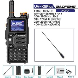 émetteur-récepteur portable multi-bande K5PLUS 10W,UHF,VHF AM,bande d'aviation,999CH,2024 mAh,longue distance,2500 - Type EURO #A - Neuf