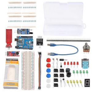 Kit pour R3 Breadboard Basic Kit d'apprentissage simple,Son/niveau d'eau/humidit&eacute;/distance D&eacute;tection - Neuf