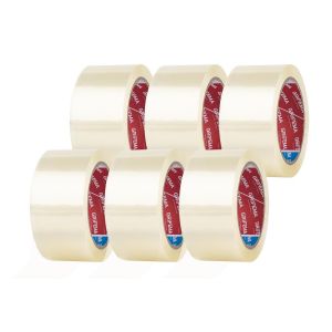 Ga4003-6,Ruban Adhésif D'emballage Transparent Pour L'emballage De Boîtes En Carton Pour L'expédition Et Le Déménagement,Faible Bruit,6 Rouleaux - Neuf