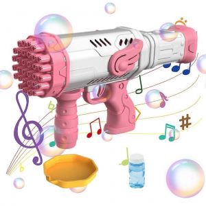 2024cartoon Bubble Blower 32 Trous Machine À Bulles Automatique Ventilateur Électrique Avec Lumières Pour Cotillons Jouet D'été Cadeau D'anniversaire Pour Enfants - Neuf