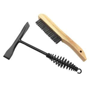 Marteau burineur de soudage avec poign&eacute;e &agrave; ressort h&eacute;lico&iuml;dal,10,5 pouces,ciseau crois&eacute; et ciseau vertical - Neuf