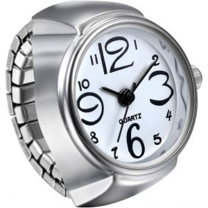 Montre Pour Homme Et Femme Simple Et &Eacute;l&eacute;gant Grand Cadran Num&eacute;rique Cadran Sangle &Eacute;lastique Bague Montre Unisexe.[J528] - Neuf
