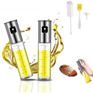 KALANKA-Spray huile cuisine&iquest;Spray &agrave; huile&iquest;Spray pour huileBouteille spray huile de cuisson, Pour La cuisson, La cuisine, Les salades, Les grillades (2 pi&egrave;ces, acier inoxydable) - Neuf