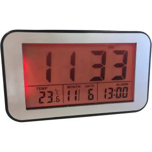 KAL-Réveil Lcd Noir Mat 12 X 7 X 5 Cm, Black - Neuf
