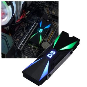 ChenQuanSarl-Dissipateur Thermique Ds M2 Ssd Avec En-Tête Argb Led 3 Broches, Coussinet Thermique En Silicone Pour Ngff Nvme 2280 M.2 Pcie, Nvme Ssd Ou Ssd M.2 Sata, Compatible Avec Aura Ou Mystic (S - Neuf