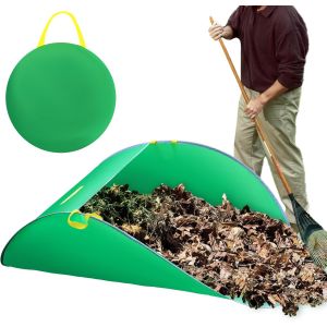 Collecteur de Feuilles Portable, Sacs de Feuilles Pop Up Reutilisables pour Jardin et Pelouse, Outil de Ramassage de Dechets - Neuf