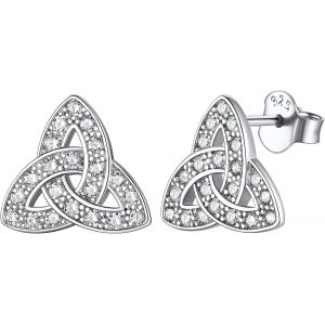 Chenquansarl-Boucle Doreilles Argent 925 Femme Pendants Fleur De Lotus/C Ique/Arbre De Vie/Attrape Rêve/Piment,Bijoux Porte Bonheur Pour Cadeau Noël Valentin Anniversaire De Femmes,Filles,Maman - Neuf