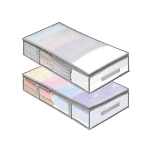 Sacs de rangement sous le lit avec poign&eacute;es - Lot de 2 - Neuf