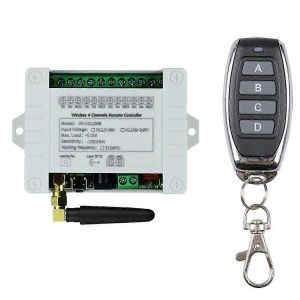 DC 12V 24V 36V 10A 433MHz 4 canaux relais sans fil RF télécommande commutateur récepteur + émetteur 4CH,1 récepteur 1 télécommande - Neuf