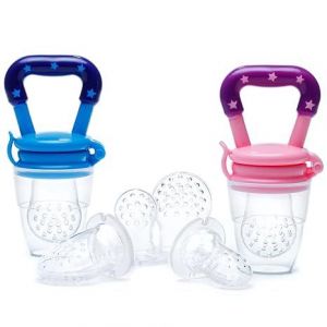 Tétine Pour Bébé Avec Fruits ¿ Lot De 2, Jouet De Dentition En Silicone Avec Tétines Et Couvercles Pour Nouveau-Né Congelé - Neuf