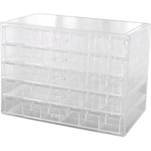 Boîte De Rangement Pour Perles, Strass, Bijoux, Présentoir À Bijoux, 120 Compartiments, Tiroir, Multifonction, Pour Boucles D'Oreilles, Bagues, Clair - Neuf