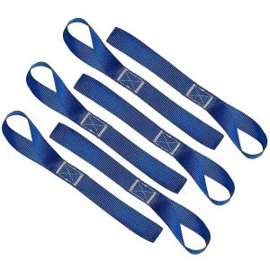Sangles d'arrimage à boucle souple - Capacité de charge de 1 500 - Paquet de 6 - Boucles pour motos tout-terrain,bleu - Neuf