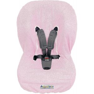 9001maxi Housse De Chaise Haute Auto Éponge Maxi En Coton 100% Housse Universelle Anti-Allergique Pour Bébé Et Bébé ¿ Fabriqué En Italie (Rose) - Neuf