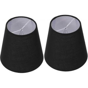 Lot De 2 Abat-Jour En Tissu &Agrave; Clipser Pour Lampes De Table Avec Adaptateur De Plafond,Couvercles Suspendus En Tissu - Neuf