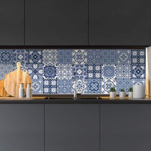 Eryi-32 X Feuilles Mural Stickers Carrelage 2d Imperméables Carreau De Ciment Adhesif, Autocollants Carreaux Dosseret Pour Cuisine, Salle De Bain La Décoration À La Maison / 10 X 10 Cm / T1005 - Neuf