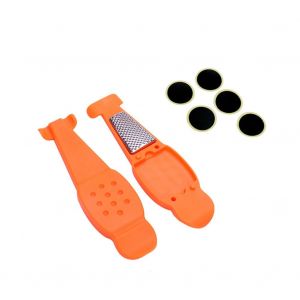 Kit D'outils 3 En 1 Pour La Reparation Et L'entretien Des Pneus De Velo De Montagne Et De Route (Orange) - Neuf