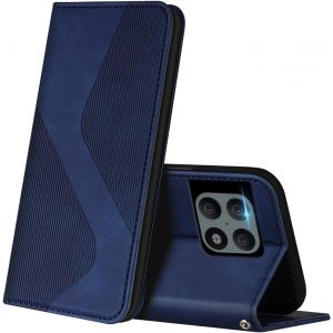 Case For Oneplus 10 Pro 5g, Premium Protective Leather Case Cover With [Card Slots] [Magnetic], Flip Folio Wallet For Oneplus 10 Pro 5g (Blue) - Neuf