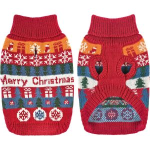 Jgd-Sauter Le Chien,Flocon De Neige Pull Chiot Manteau Chien Tricot&eacute; No&euml;l Hiver Costume Chien Pull Tricot&eacute; Laine Chien Costume Petite Et Moyenne Chien Chat Jiva Va Teddy (M) - Neuf