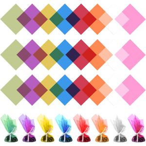 Mevronisshop-120 Feuilles Papier Vitrail, 19 Cm X 19cm Papier Cellophane Color&eacute;, 8 Couleurs Cellophane Color&eacute;e Transparent Pour No&euml;l, Saint-Valentin, Diy Crafts, Emballage Bonbon, Les Loisirs Cr&eacute;atif - Neuf