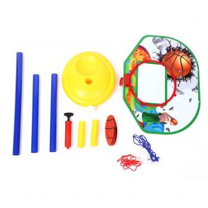 Mini Panier De Basket Gonflable Reglable Pour Enfants Avec Support Et Panneau Arriere - Neuf
