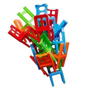 Chaise Équilibre Jouet Kit Jeux de société Accessoires Coloré Empilage Jeu Jouets - Neuf