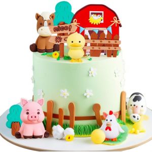 Eryi-Jevenis Décoration De Gâteau Animaux De La Ferme Décoration De Gâteau Mouton Décoration D'anniversaire Animaux De La Ferme Décoration De Gâteau Vache Décoration - Neuf