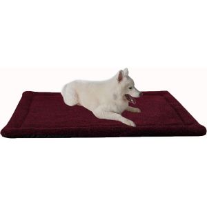 Couverture De Chien/Chat,Lit Pour Chien,Lit Pour Animal De Compagnie,Couverture Polaire Chaude Et Douce,Tapis Antidérapant Et Lavable De Chien Avec Oreillers (60x40cm,Cramoisi) - Neuf