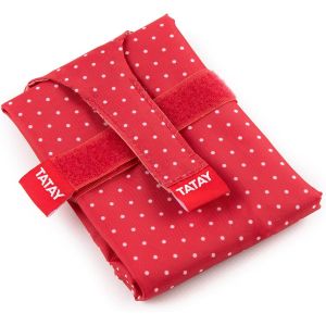 Sac Sandwich R&eacute;utilisable - Urban Food Textile Baguette | Pochette Gouter Ajustable Avec Sangles | Doublure Peva Imperm&eacute;able | Sans Bpa | 72,5X0,3X44 Cm, Pois Rouge - Neuf
