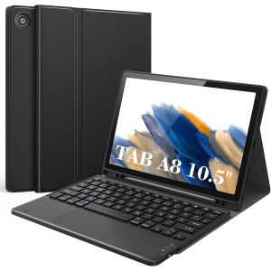 Samsung Tab A8 Étui Avec Clavier, Pavé Tactile Intelligent, Magnétique Ultra Fin, Clavier Rechargeable De Type C Pour Tablette A8 10,5"" 2021, Clavier Samsung Galaxy Tab A8 (Sm-X200/X205/X207), - Neuf
