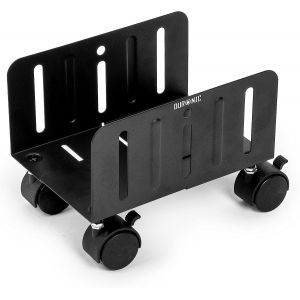 Duronic DMHD2 Support pour Tour d'Ordinateur | Support à roulettes verrouillables pour Unité Centrale | Rangement sous Le Bureau | Largeur réglable de 13 à 21 cm | Charge maximale de 15 kg | Noir - Neuf