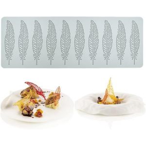 Moule À Chocolat En Silicone 3d ,Forme De Feuille De Plume,38,9 X 14,2 X 0,3 Cm,Sans Bpa,Couleur Aléatoire - Neuf