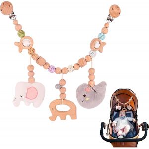 Nouvelhorizonstore-1 Spirale D&iquest;Activit&eacute; B&eacute;b&eacute; Jouet Poussette Arche D&iquest;&Eacute;veil, Cha&icirc;ne De Poussette En Bois Pour Filles Et Gar&ccedil;ons - Neuf