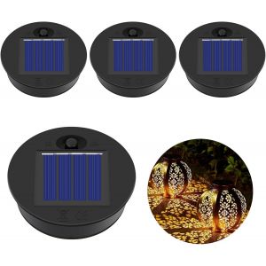 Ershi-Lampes Solaires De Rechange, 4 Pièces Remplacement De Couvercles Solaires, Lampes Solaires De Rechange Avec Led, Pour Lanter[7 - Neuf