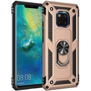 Kal-Coque Huawei Mate20 Pro, [Antichoc Armor] Double Couche Hybride Ultra Armure Housse Étui De Protection Anti-Choc Bumper Cover Avec Stand Pour Huawei Mate20 Pro,Avec Protecteur D'écran - Or - Neuf