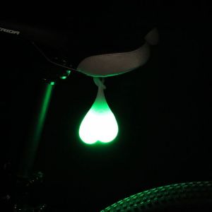 Lumineux Testicules Pour Vélo Queue De Lumière, Lumière De Nuit, En Silicone, Éclairage, Accessoires De Vélo, Équipement De Vélo (Vert) - Neuf