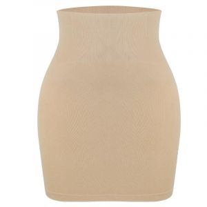 Demi-Slip Pour Sous La Robe Pour Femmes,Vêtement Modelant,Contrôle Du Ventre,Taille Fine,Modelant Le Corps,Demi-Jupe,Tongs 2 En 1,Sous-Vêtements Rehausseurs De Fesses.Nude.L - Neuf