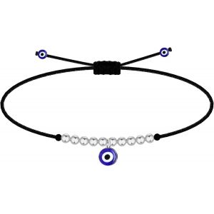 Eryi-Bracelet Oeil Turc En Acier Inoxydable Ou En Fil + Un Bracelet 7 Noeuds (Gratuit), Amulettes Porte-Bonheur Et Protection Contre Le Mauvais ?il Bijoux Homme Bracelets Femme Fille - Neuf