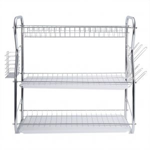 Hjlian Egouttoir A Vaisselle De Cuisine A 3 Niveaux En Acier De Qualite, Support De Lavage, Panier, Egouttoir - Neuf