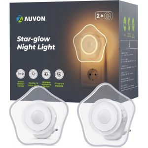 &Eacute;toile Veilleuse B&eacute;b&eacute;, Veilleuse Enfant Prise Electrique Avec Detecteur De Mouvement, Pack De 2 Lumi&egrave;re Blanche Chaude Led R&eacute;glable De 1 &Agrave; 50 Lm Pour Enfant, Chambre &Agrave; Coucher, Couloir, Cuisine - Neuf