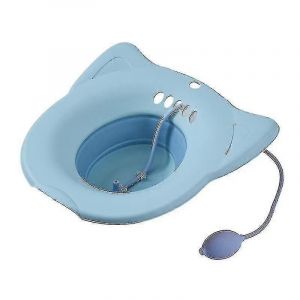 Bain De Siege Pour Les Hemorroides Post-Partum, Bain De Trempage Perineal Sur Le Siege Des Toilettes, Bassin De Siege Pliable Avec Chasse D'eau Pour Les Hemorroides Vaginales - Neuf