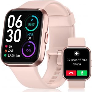 Montre Connect&eacute;e Femme Avec Appel Bluetooth 5.3, Smartwatch Ip68 Avec Fonction F&eacute;minine/120+ Modes Sport/Fr&eacute;quence Cardiaque/Sommeil/Spo2 Montre Connect&eacute;e Podom&egrave;tre Calories Android Ios - Neuf