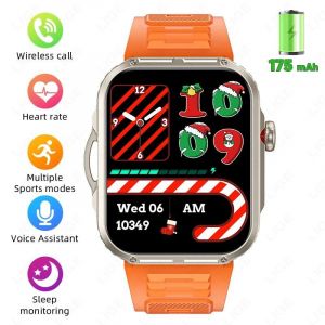 Nouvelle Montre Intelligente Pour Hommes 2.01 Grand &Eacute;cran Lampe De Poche Led Bluetooth Appelant Sport De Plein Air Fitness Tracker Smartwatch Pour Android Ios.Orange Rose. - Neuf